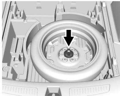 CADILLAC XT5 (2020) - Dépose du pneu de secours et des outils - 3
