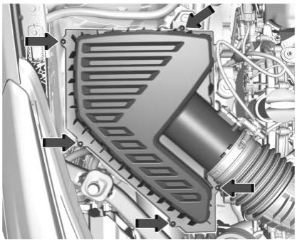 CADILLAC XT5 (2020) - Comment examiner/remplacer le filtre à air du moteur - 1