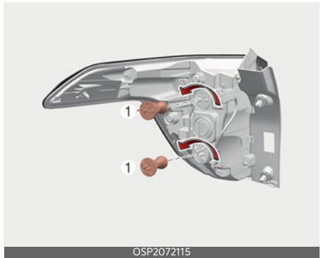 KIA Seltos SP2 (2024) - Remplacement des ampoules des deux arrirées et d'arrêt, des clignotants arrirée et des deux de gabaïrit (type ampoule) - 2