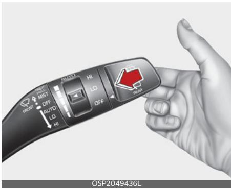 KIA Seltos SP2 (2024) - Utilisation du lave-glace du pare-brise - 1