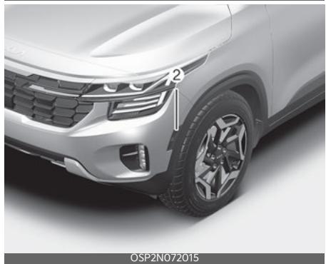 KIA Seltos SP2 (2024) - Position d'ampoule de feu (lateral) - 2