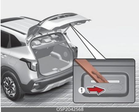 KIA Seltos SP2 (2024) - Ouverture du hayon en cas d'urgence - 1