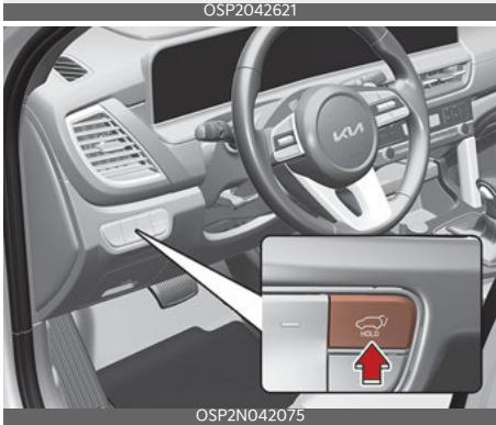 KIA Seltos SP2 (2024) - Bouton d'ouverture/de fermeture du hayon électrique (cle intelligente, tableau de bord) - 2