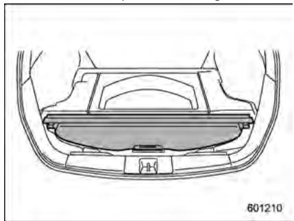 SUBARU Legacy et Outback (2013) - Rangement de la couverture de l'espace de chargement - 4