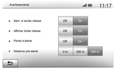 RENAULT Media-Nav (2021) - Alerte en cas d'excess de vitesse - 1