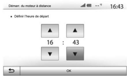 RENAULT Media-Nav (2021) - Programmation de l'heure de depart de la fonction - 2