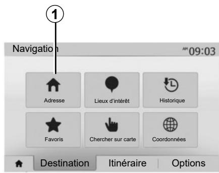 RENAULT Media-Nav (2021) - Saisir une adresse - 1