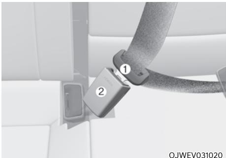 Genesis GV60 (2021-2025) - Ceinture de sécurité centrale arrière (Ceinture centrale arrière à 3 points d'attache) - 1