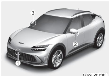 Genesis GV60 (2021-2025) - ÉCRAN PANORAMIQUE (SVM) (SI LE VÉHICULE EST ÉQUIPÉ DE CETTE OPTION) - 1