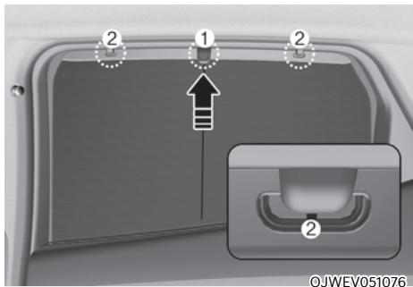 Genesis GV60 (2021-2025) - Pare-soleil arrière (si le véhicule est équipé de cette option) - 1