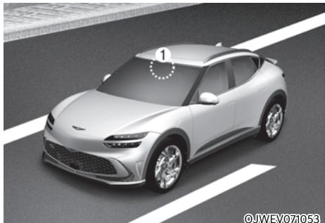 Genesis GV60 (2021-2025) - Alerte de départ du véhicule devant - 1