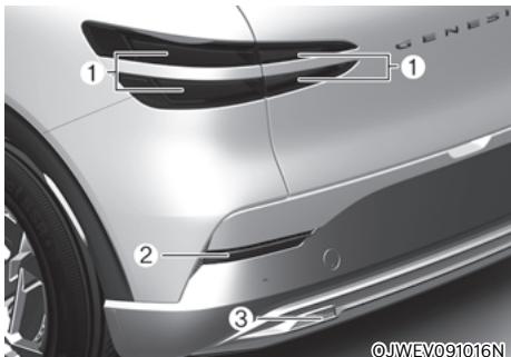 Genesis GV60 (2021-2025) - Remplacer une ampoule du feu arrière - 1