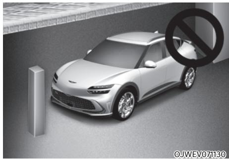 Genesis GV60 (2021-2025) - Limites de l'assistance intelligente au stationnement à distance - 5