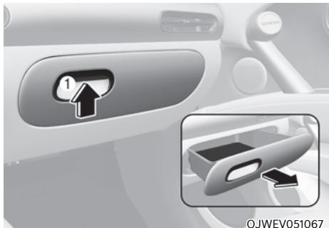 Genesis GV60 (2021-2025) - Compartiment de rangement dans la console centrale - 2