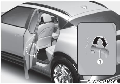 Genesis GV60 (2021-2025) - Serrures de portes arrière avec protection enfant (selon l'équipement) - 1