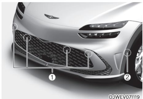 Genesis GV60 (2021-2025) - Anomalie de fonctionnement et limites de l'assistance d'évitement de collision pendant le stationnement - 3