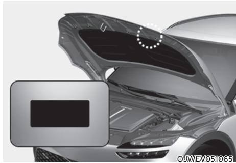 Genesis GV60 (2021-2025) - ÉTIQUETTE DE RÉFRIGÉRANT (SI ÉQUIPÉ) - 1