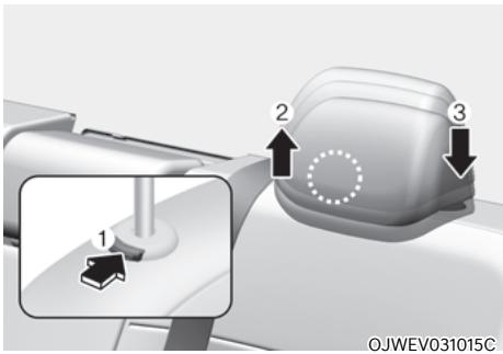 Genesis GV60 (2021-2025) - Réglage vertical des appuie-têtes - 1