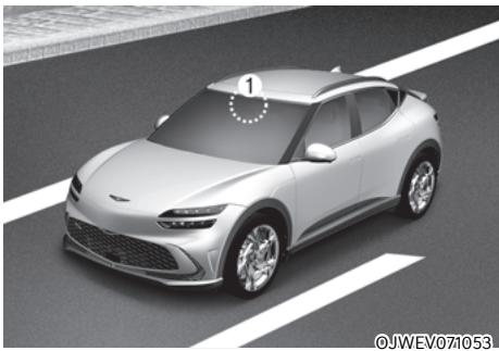 Genesis GV60 (2021-2025) - ASSISTANCE DE MAINTIEN DE VOIE (LKA) (SI LE VÉHICULE EST ÉQUIPÉ DE CETTE OPTION) - 1