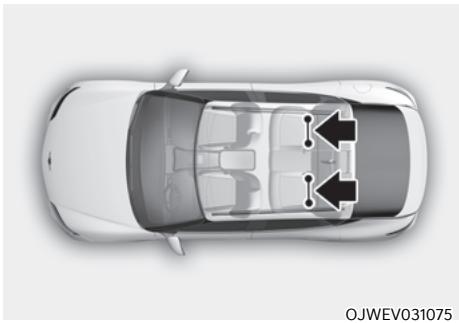 Genesis GV60 (2021-2025) - Dispositif de fixation LATCH (ancrages et attaches inférieurs pour sièges pour enfant) - 1