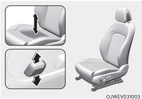 Genesis GV60 (2021-2025) - Hauteur du coussin de siège (2) - 3