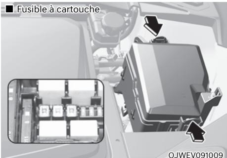 Genesis GV60 (2021-2025) - Remplacement des fusibles sur le panneau du compartiment moteur - 2