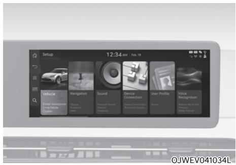 Genesis GV60 (2021-2025) - PARAMÉTRES DU VÉHICULE(SYSTÉME D'INFO-DIVERTISSEMENT) - 1