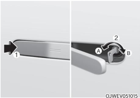 Genesis GV60 (2021-2025) - Utilisation des serrures de porte depuis l'extérieur du véhicule - 1