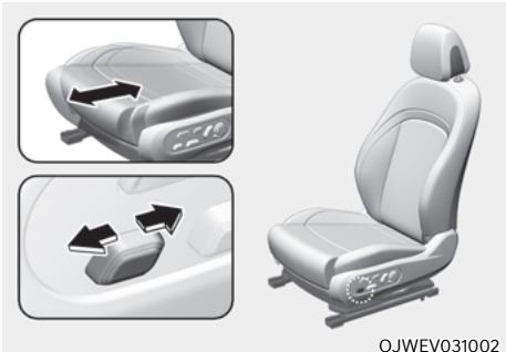 Genesis GV60 (2021-2025) - Hauteur du coussin de siège (2) - 2