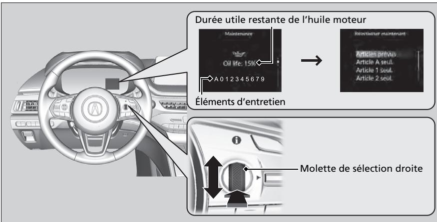 Acura MDX (2023) - Réinitialisation de l'affichage - 1