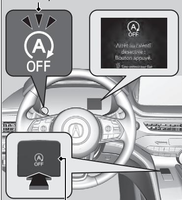 Acura MDX (2023) - Système d'arrêt automatique au ralenti ACTIVÉ/DÉSACTIVÉ - 1
