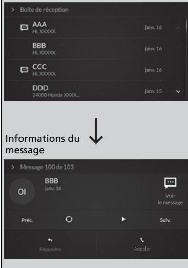 Acura MDX (2023) - Affichage des messages - 1