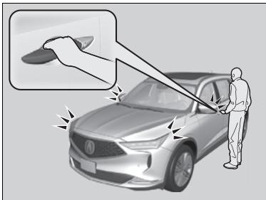 Acura MDX (2023) - Utilisation du système d'accès sans clé - 1