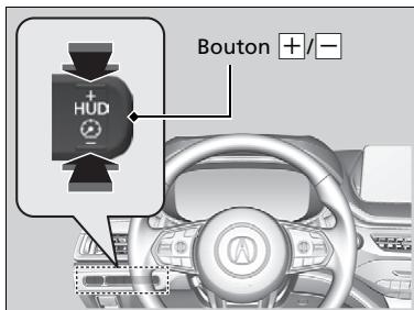 Acura MDX (2023) - Réglage de la luminosité de l'affichage tête haute\* - 1