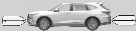 Acura MDX (2023) - ■ Position et portée du capteur - 4