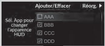 Acura MDX (2023) - Pour ajouter ou retirer des éléments - 2