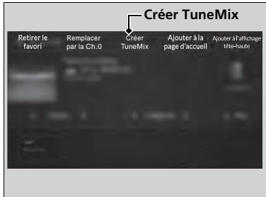 Acura MDX (2023) - ■ Créer un TuneMix (pour les canaux de musique seulement) - 1