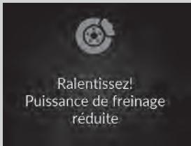 Acura MDX (2023) - Si le message d'avertissement Ralentissez! Puissance de freinage réduite s'affiche\* - 1