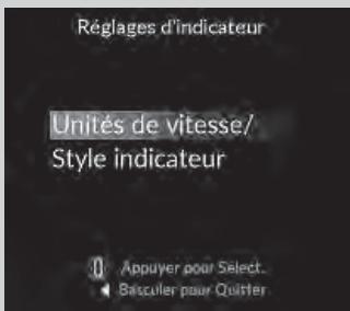Acura MDX (2023) - Réglages d'indicateur - 1