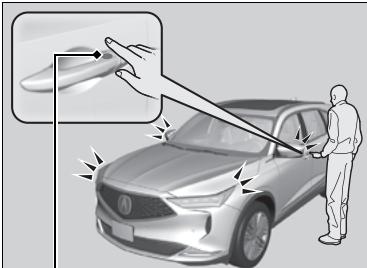 Acura MDX (2023) - Utilisation du système d'accès sans clé - 1