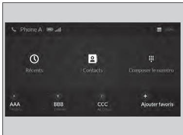 Acura MDX (2023) - Pour faire un appel à partir du répertoire téléphonique importé - 2
