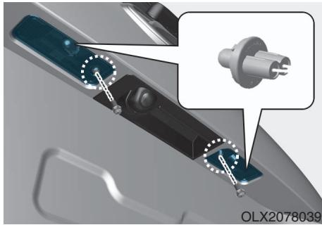 HYUNDAI Palisade (2018-2022) - Remplacement de l'ampoule de la plaque d'immatriculation - 1