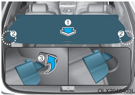 HYUNDAI Palisade (2018-2022) - Pour utiliser le cache-bagage - 1