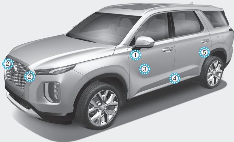 HYUNDAI Palisade (2018-2022) - AVERTISSEMENT - 1
