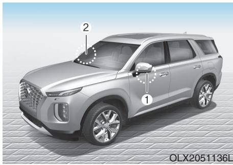 HYUNDAI Palisade (2018-2022) - ÉCRAN DE VUE DE L'ANGLE MORT (BVM) (SELON L'ÉQUIPEMENT) - 2