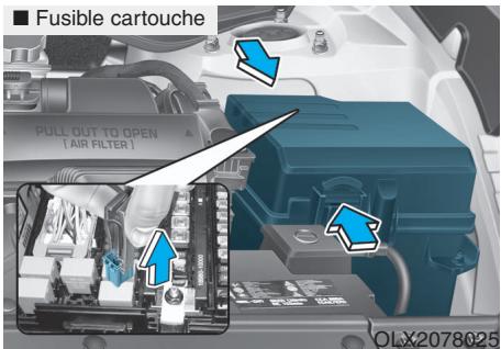 HYUNDAI Palisade (2018-2022) - Remplacement d'un fusible dans le compartment-moteur - 2