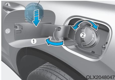 HYUNDAI Palisade (2018-2022) - Volet du réservoir de carburant - 2
