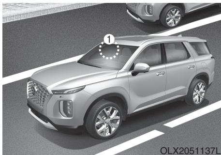 HYUNDAI Palisade (2018-2022) - SYSTÉME D'ASSISTANCE À L'ÉVITEMENT DE COLLISION AVANT (FCA) - FUSION DE CAPTEUR (SELON L'ÉQUIPEMENT) - 3