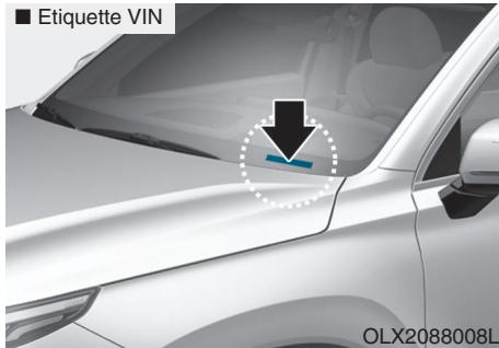 HYUNDAI Palisade (2018-2022) - NUMERO D'IDENTIFICATION DU VEHICULE (NIV) - 2