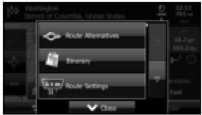 SUBARU Legacy et Outback 2014 Système de navigation - Changement de méthode de recherche d'itinéraire (autres itinéraires, etc.) - 2